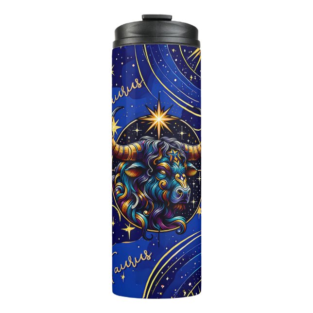 Horoscope Sign Taurus Zodiac Astrology Thermal Tumbler (Front)