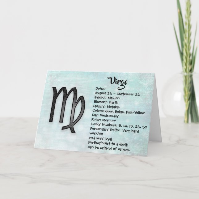 Horoscope Virgo Birthday Card (Front)