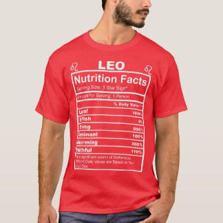Horoscope Zodiac Sign Astrology Nutrition Facts Le T-Shirt