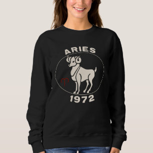 Horoscope Zodiac Sign Ram Aries 1972 Sweatshirt