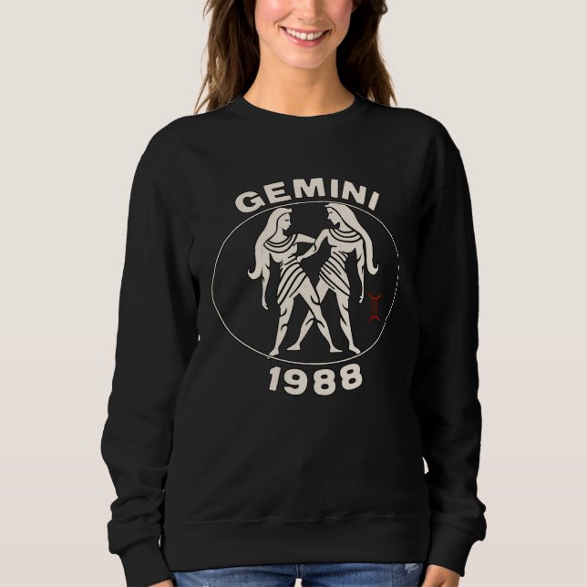 Horoscope Zodiac Sign Twins 1988 Sweatshirt (Front)