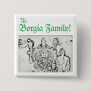Horrible Histories Borgia Family 15 Cm Square Badge