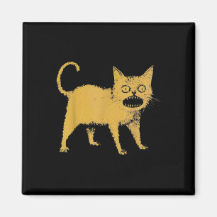 Horrible Japanese Cat Funny Magnet