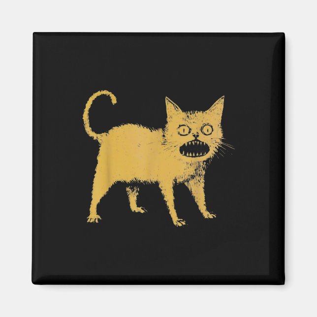 Horrible Japanese Cat Funny  Magnet (Front)