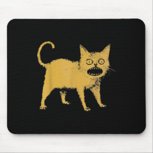 Horrible Japanese Cat Funny  Mouse Pad