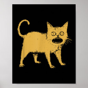 Horrible Japanese Cat Poster