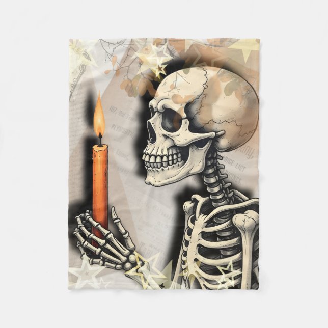 Horrible skeleton  fleece blanket (Front)