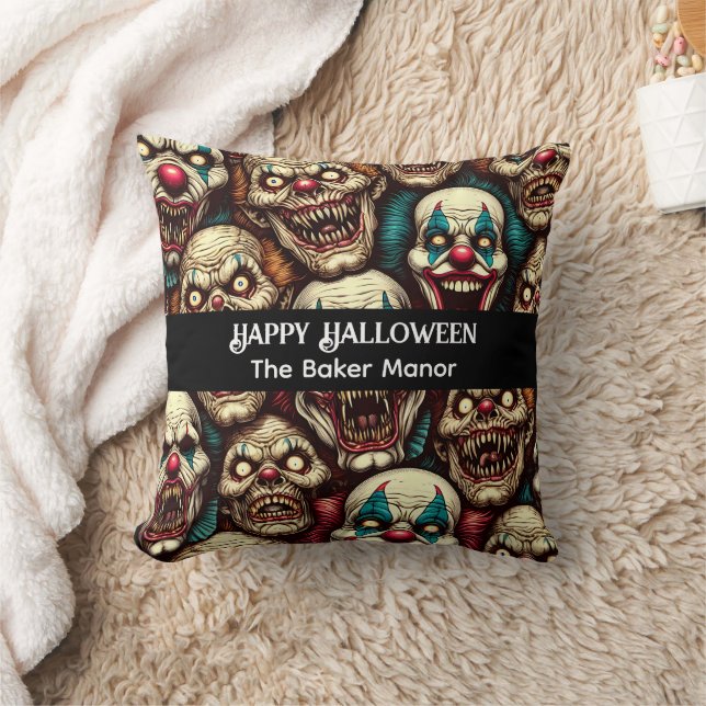 Horrifying Clowns Halloween  Cushion (Blanket)