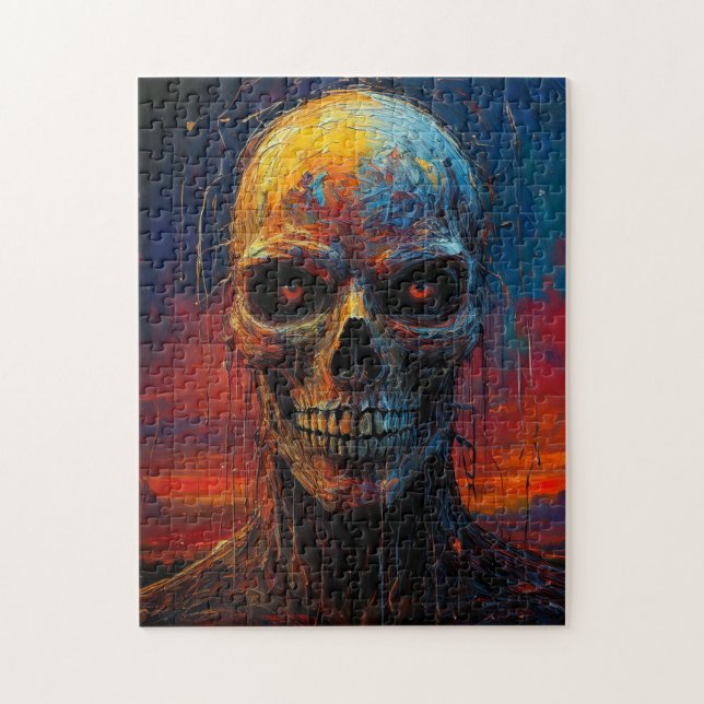 Horro skeleton colourful world jigsaw puzzle (Vertical)
