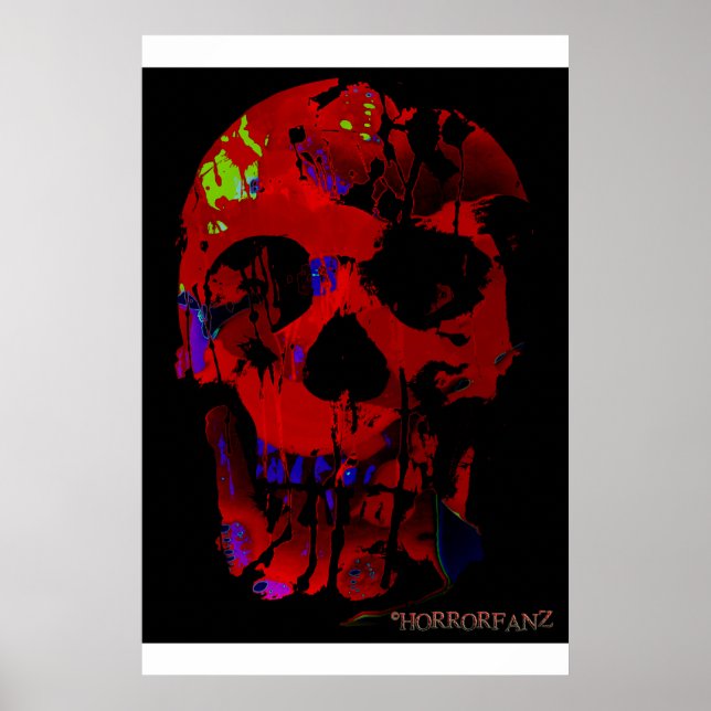 Horrofanz Abstract Skull Poster (Front)