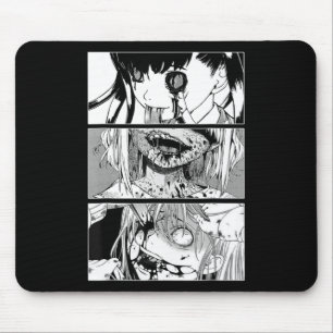 Horror Anime Girl Japanese Aesthetic Anime Otaku Mouse Pad