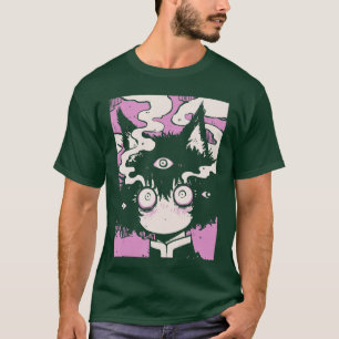 Horror Anime Manga Neko Japan Japanese Creepy Kawa T-Shirt
