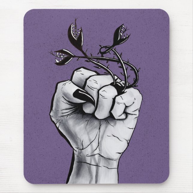 Horror Art Black Magic Ring Hand Dark Fantasy Mouse Pad (Front)