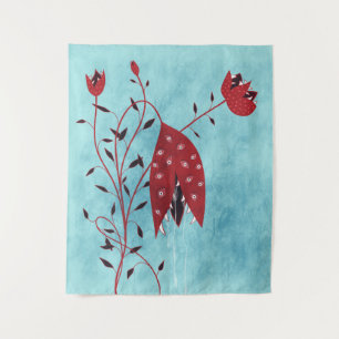 Horror Art Creepy Carnivorous Plant Tapestry