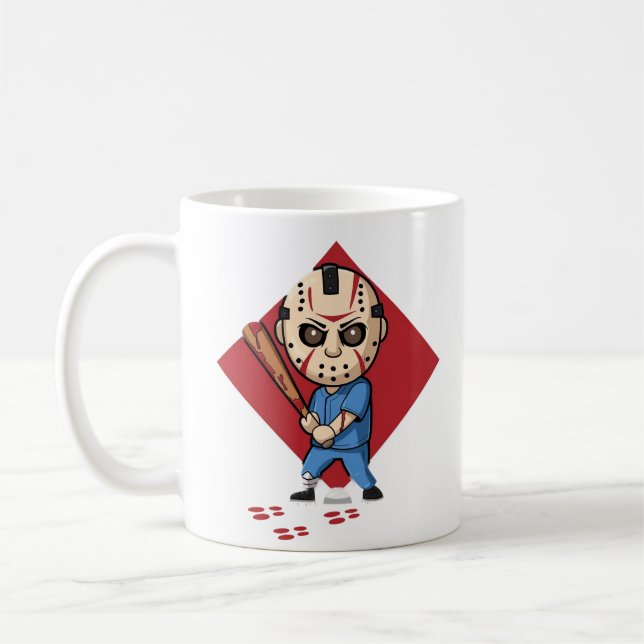 Horror Baseball Player Coffee Mug (Left)