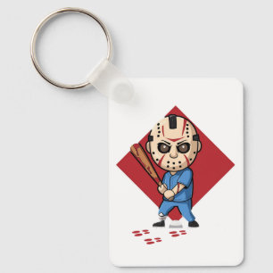 Horror Baseball Player Key Ring