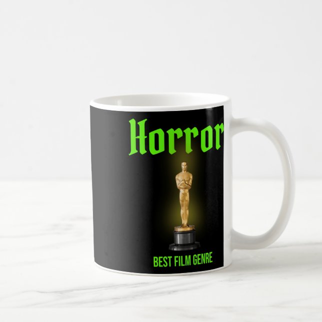 Horror “best Film Genre” Sticker  Coffee Mug (Right)