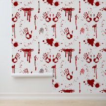 Horror Bloody Handprints Blood Spatter Halloween
