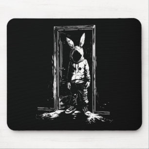 Horror Bunny Mask Man Rabbit Alt Goth Slasher Cree Mouse Pad