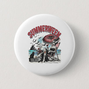 Horror Character Summerween Halloween Vintage Beac 6 Cm Round Badge