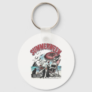 Horror Character Summerween Halloween Vintage Beac Key Ring