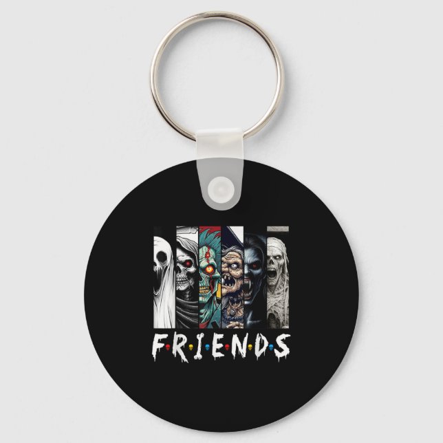 Horror Characters Friend Halloween Family Matching Key Ring (Front)