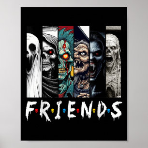 Horror Characters Friend Halloween Family Matching Poster