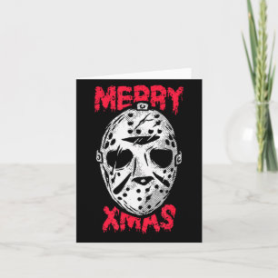 Horror Christmas Merry Xmas Mask  Card