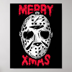 Horror Christmas Merry Xmas Mask  Poster