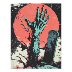 Horror Comic Zombie Graveyard Photo Print