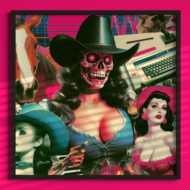 Horror Cowgirl Collage Poster (Creator Uploaded)
