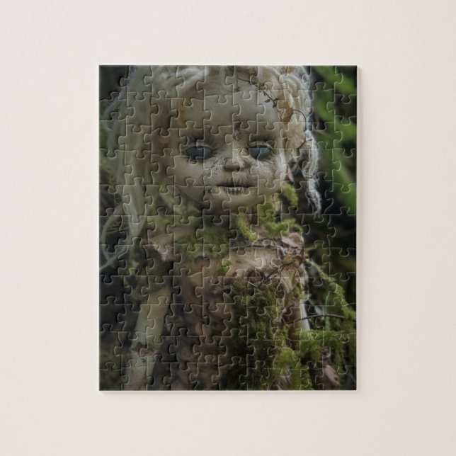 Horror Creepy Doll in the Forest Jigsaw Puzzle (Vertical)