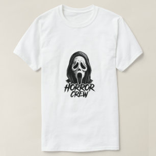 Horror Crew Ghost Mask Vintage Slasher Movie T-Shirt