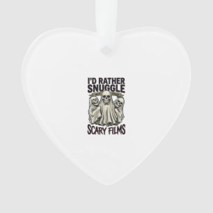 Horror Cuddle Shirt Funny Skull Ghost Movie Night Ornament