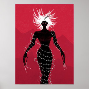 Horror Demon Girl Witchy Goth Poster