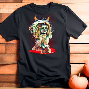Horror Doll Scary Creepy Halloween T-Shirt