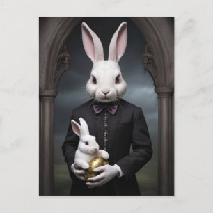 Horror Easter Rabbit Postcard
