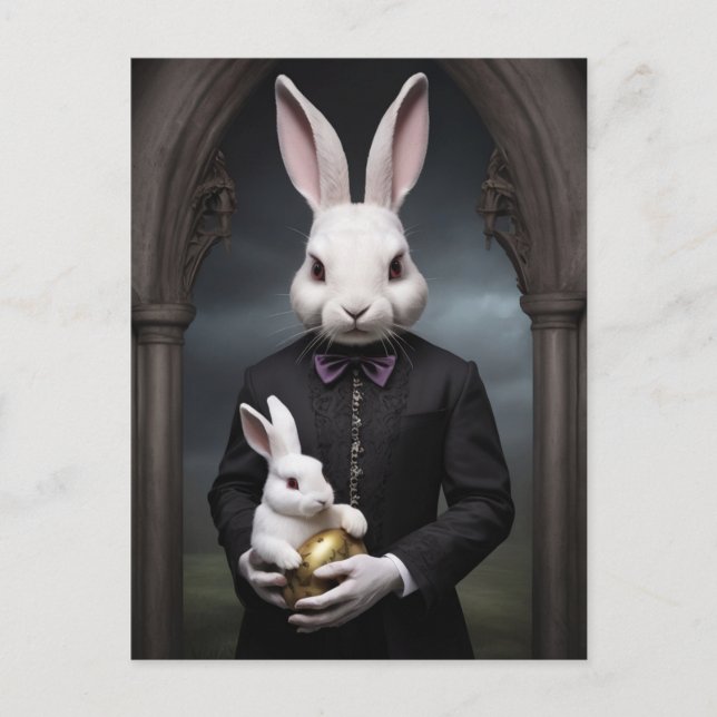Horror Easter Rabbit  Postcard (Front)