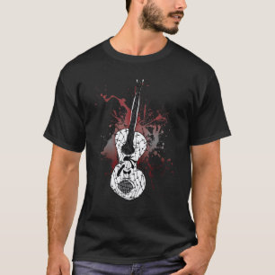 Horror Electric Guitar Metal Rock Music Death Goth T-Shirt