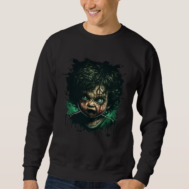 Horror Evil Baby Nightmare Scary Terrifying Hallow Sweatshirt (Front)