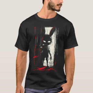 Horror Evil Bunny Rabbit Slasher Creepy Door Alt G T-Shirt
