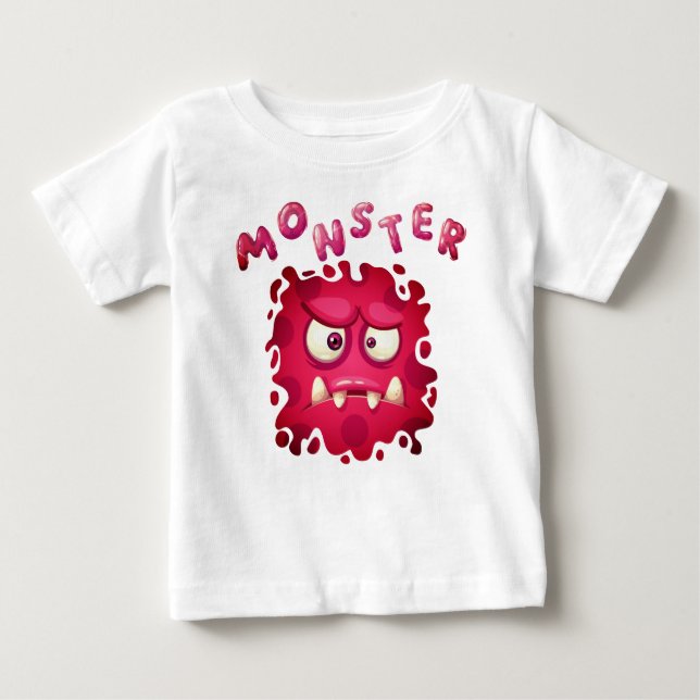 Horror Expressions Funny Monster Faces  Baby T-Shi Baby T-Shirt (Front)