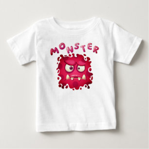 Horror Expressions Funny Monster Faces  Baby T-Shi T-Shirt