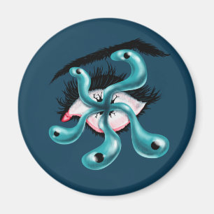 Horror eye tentacle monster weird goth magnet