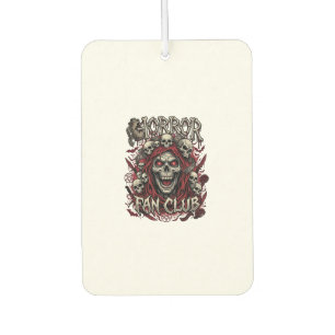 Horror Fan Club Halloween Screaming Skull Red Hood Car Air Freshener