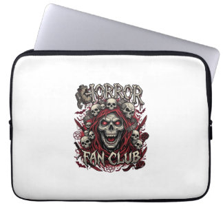 Horror Fan Club Halloween Screaming Skull Red Hood Laptop Sleeve