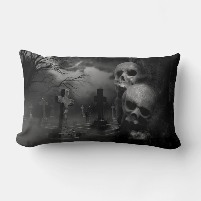 Horror Fans - Gothic Graveyard Lumbar Cushion (Front)