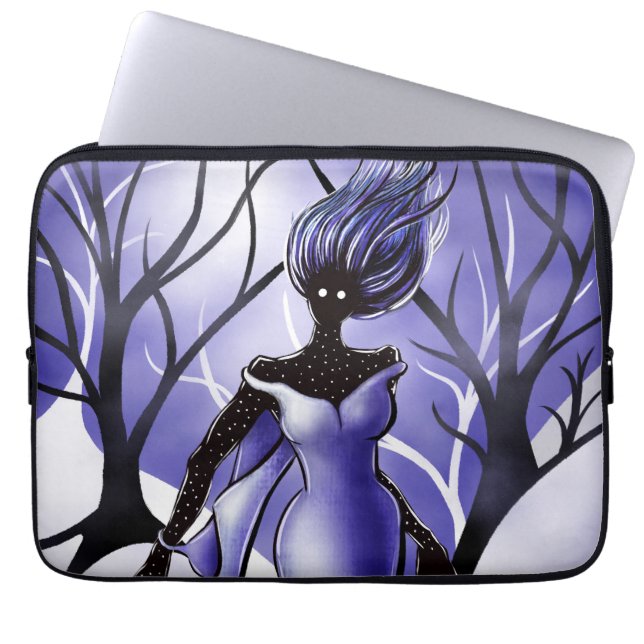 Horror Fantasy Art Witch Laptop Sleeve (Front)