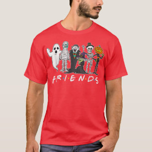 Horror Friends Skeleton Zombie Pumpkin Mummy Hallo T-Shirt