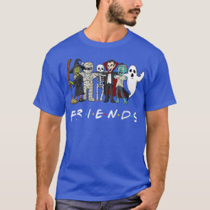 Horror Friends Skeleton Zombie Pumpkin Mummy Hallo T-Shirt